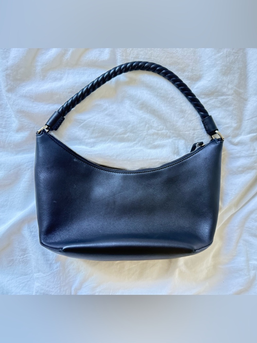 Jenni Kayne Black Braided-Handle Shoulder Bag